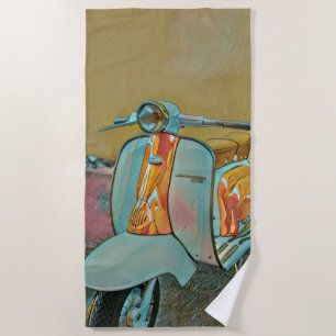 Gift for biker beach towel