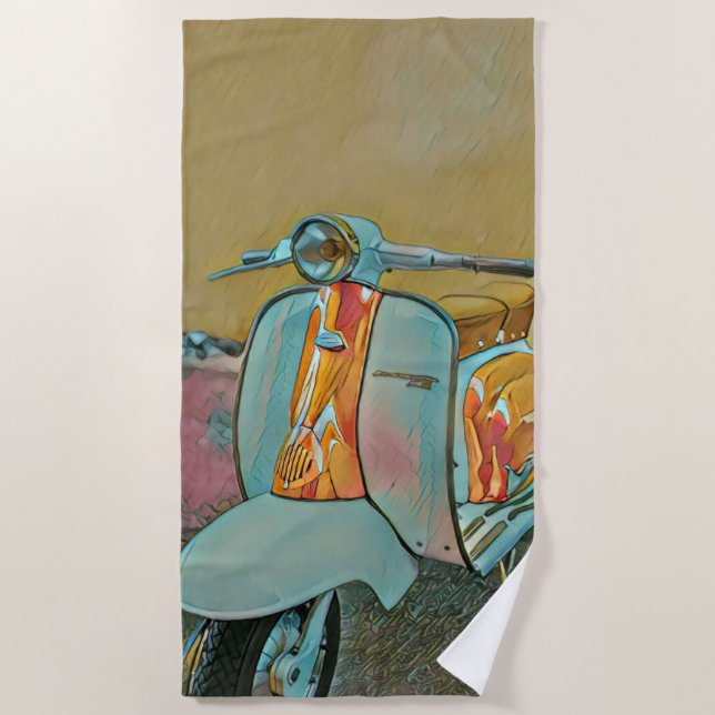 Gift for biker beach towel (Front)