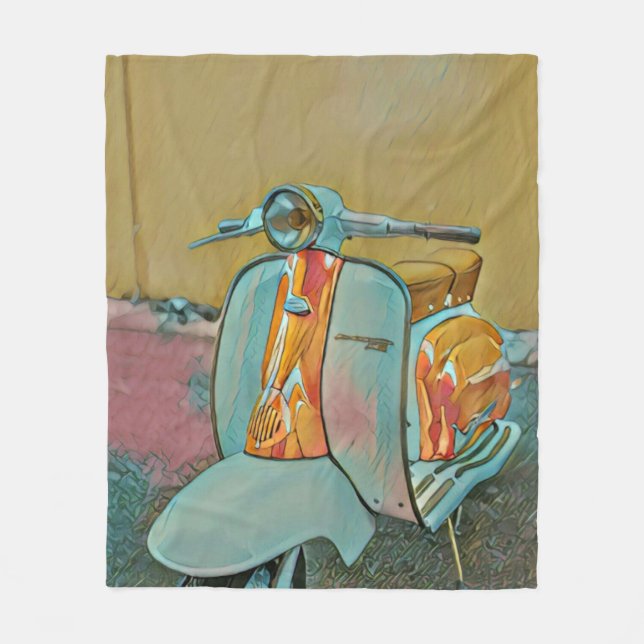 Gift for biker fleece blanket (Front)