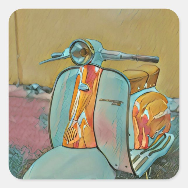 Gift for biker square sticker (Front)