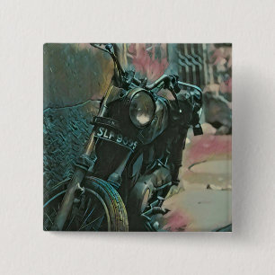Gift for bikers 15 cm square badge