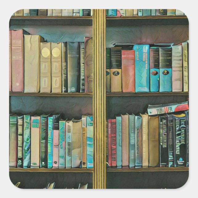 Gift for book lovers square sticker (Front)