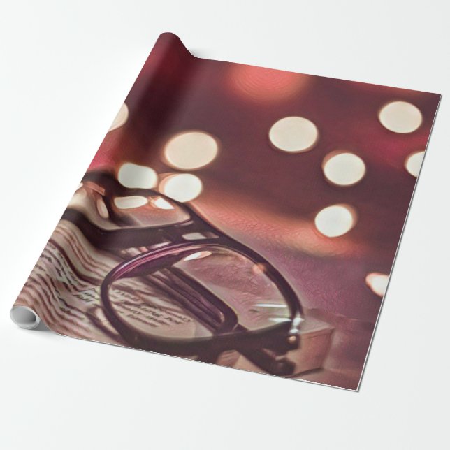 Gift for book lovers wrapping paper (Unrolled)