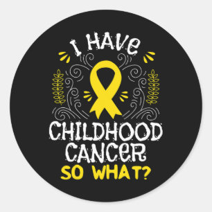Gift For Childhood Cancer Patients - Gold Ribbon Classic Round Sticker