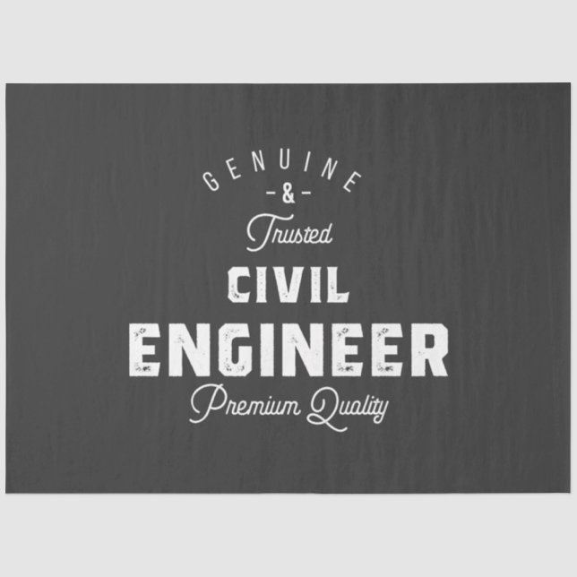 Gift for Civil Engineer Tissue Paper (Front)