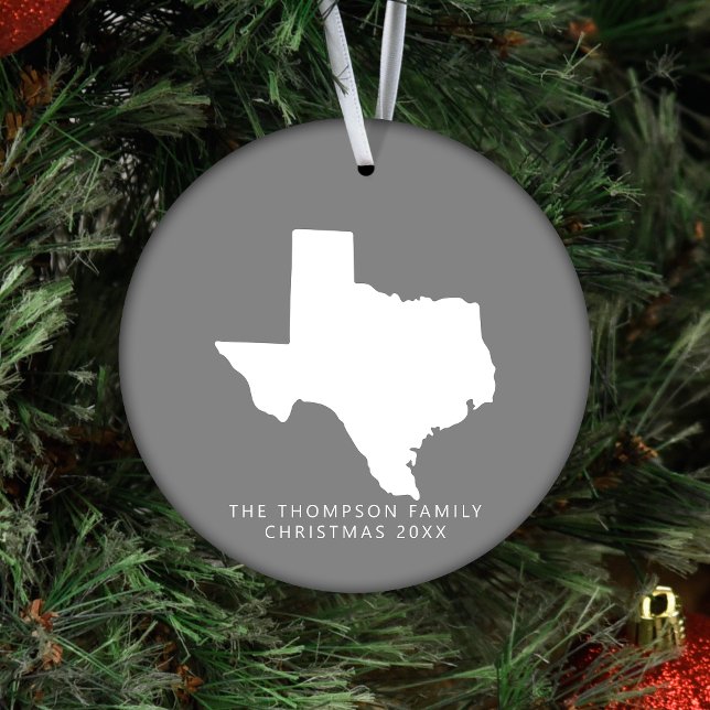 Gift For Couples Friends Clients Texas Christmas Ceramic Ornament (Creator Uploaded)