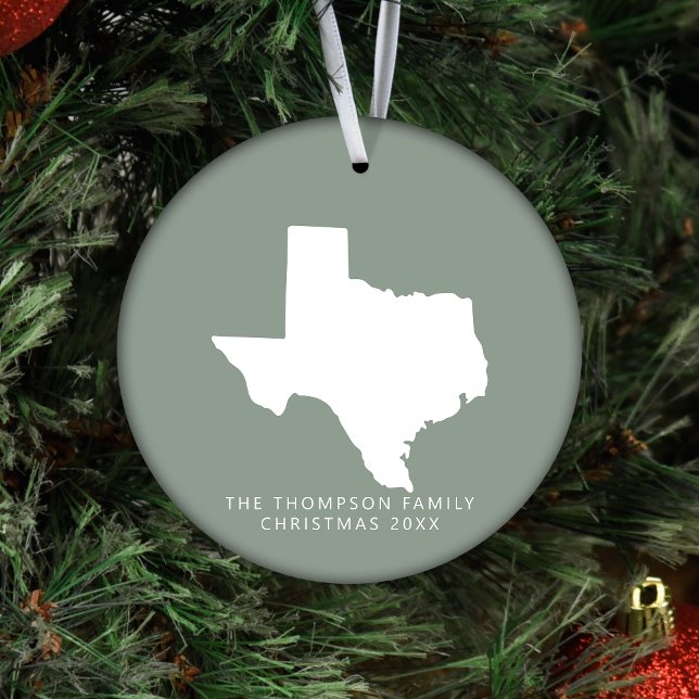 Gift For Couples Friends Clients Texas Christmas Ceramic Ornament (Creator Uploaded)