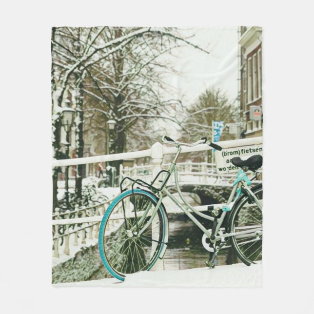 Gift for cycling lover fleece blanket (Front)