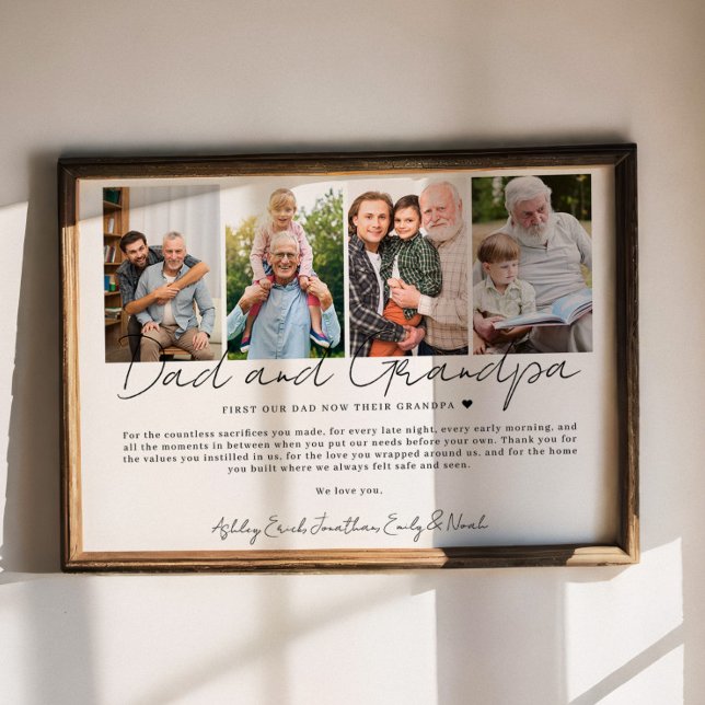 Gift for Dad And Grandpa from Kids and Grandkids Poster (Creator Uploaded)