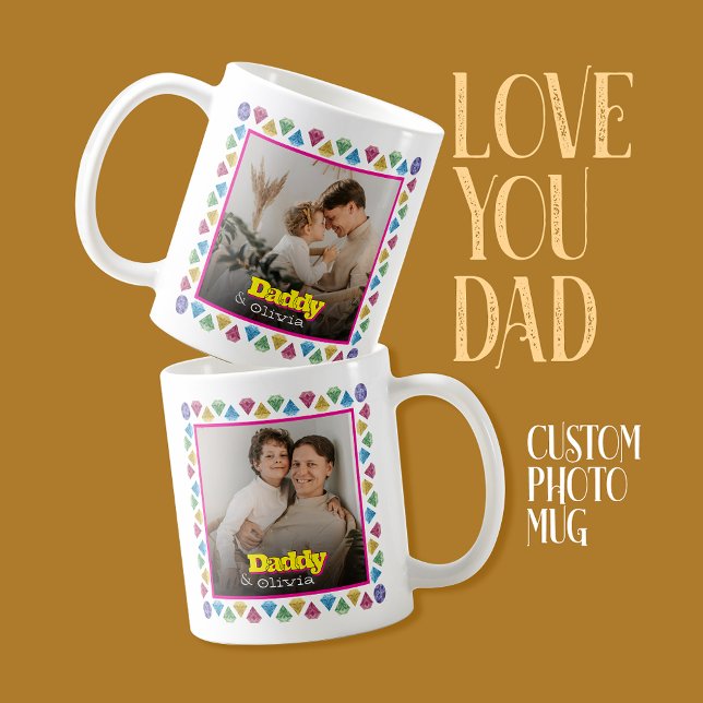 Gift for Dad – Custom Photo Keepsake Featuring Kid Coffee Mug (Zazzle Gift for Dad – Custom Photo Keepsake Kid Coffee Mug Birthday Anniversary Father's Day Gifts)