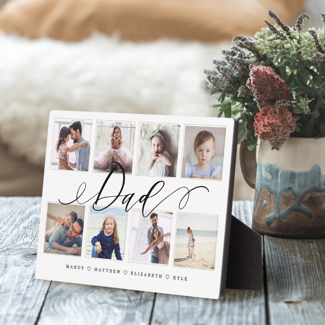 Gift for Dad | Family Photo Keepsake Collage Plaque (Creator Uploaded)