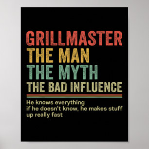 Gift For Dad Nickname Of Dad Tee Grillmaster Dad Poster