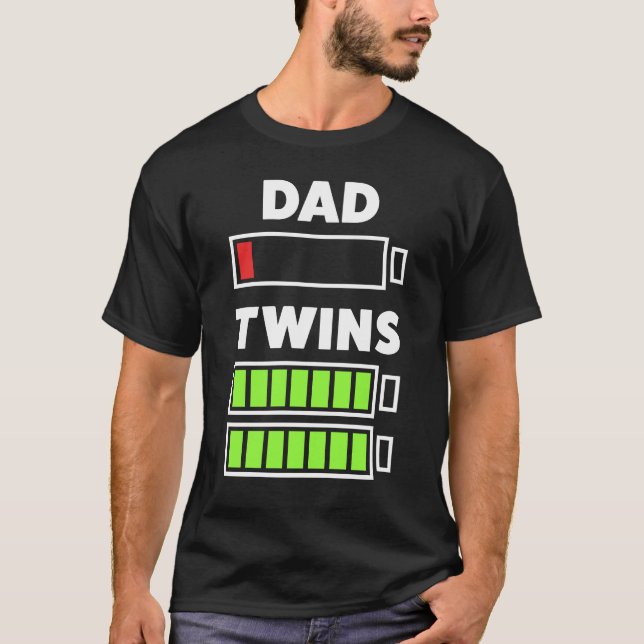 Gift For Dad With Twins T-Shirt (Front)