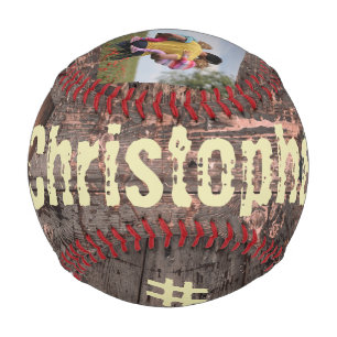 Gift for Dad Wood Effect #1 Dad Baseball