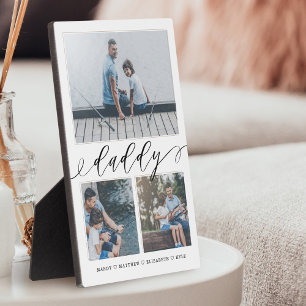 Gift for Daddy   Family Memories 3 Photo Collage Plaque