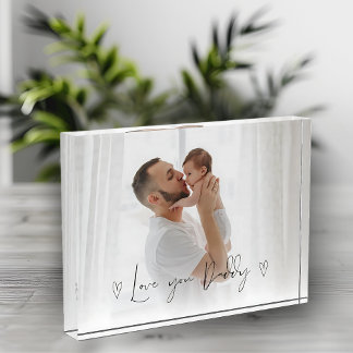 Gift for Daddy Father's Day Photo Collage Block