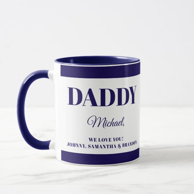 Gift for Daddy with  Names  Mug (Left)