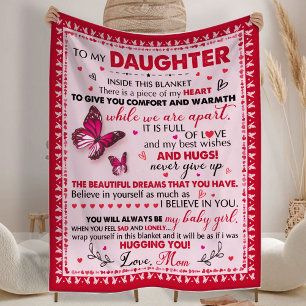  Gift for Daughter, All Season for Birthday Fleece Blanket