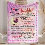 Gift for Daughter, For Birthday Fleece Blanket<br><div class="desc">Gift for Daughter,  For Birthday Anniversaries Mother's Day.
Add a personal touch to the cosiness of this plush fleece blanket. Made to feel incredibly soft to the touch and keep anyone warm on a chilly day,  these blankets come in 3x sizes and cover all your needs.</div>