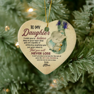 Gift for Daughter- From Mum Ceramic Ornament