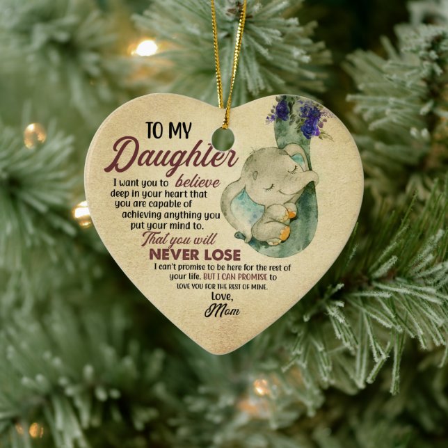 Gift for Daughter- From Mum Ceramic Ornament (Tree)