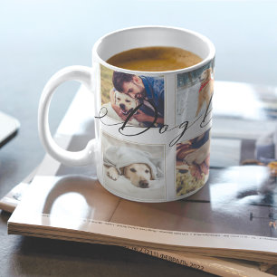 Gift for Dog Dad   Family Photo Keepsake Collage Coffee Mug