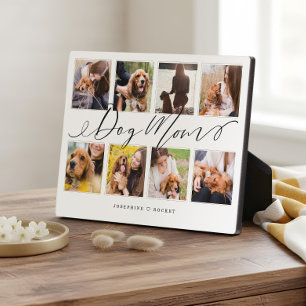Gift for Dog Mom   Family Photo Keepsake Collage Plaque