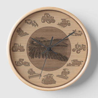 Gift for Famer Farming Farm Life Agriculture Lover Clock