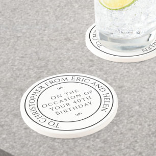 Gift for Friend on his Birthday Coaster