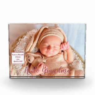 Gift for Grandma Grandchild Photo Block