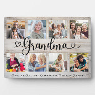 Gift for Grandma   Grandchildren Photo Collage Plaque