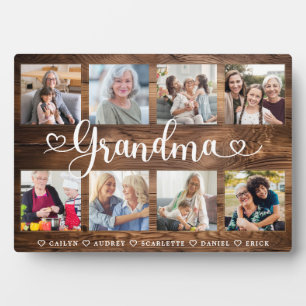 Gift for Grandma   Grandchildren Photo Collage Plaque