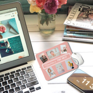 Gift For Grandma Modern Multiple Photo Mouse Pad