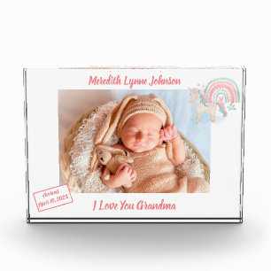 Gift for Grandma Newborn Grandchild    Photo Block