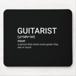 Gift For Guitar Player Guitarist Definition Funny  Mouse Pad