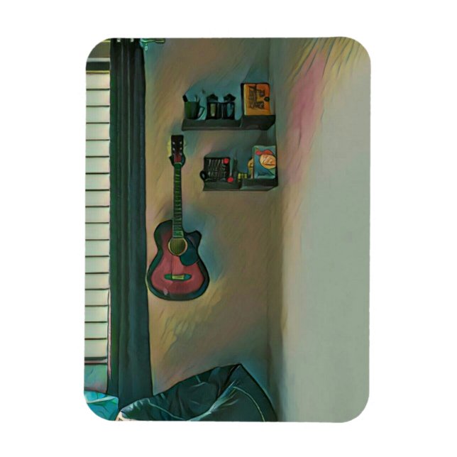 Gift for guitar player magnet (Vertical)