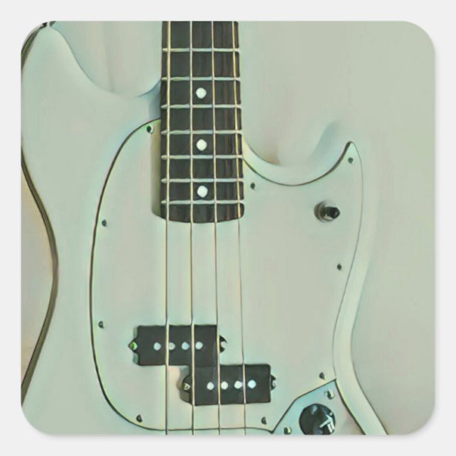 Gift for guitar player square sticker (Front)