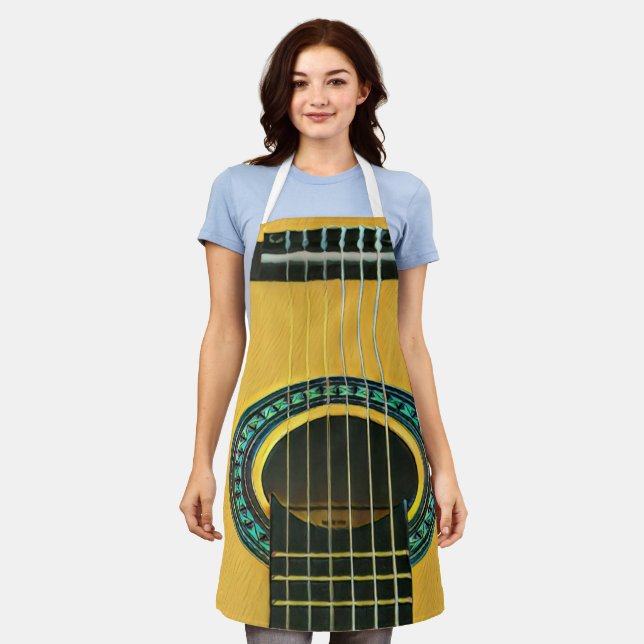 Gift for guitarist boyfriend apron (Worn)