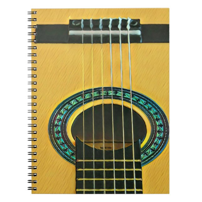 Gift for guitarist boyfriend notebook (Front)