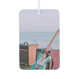 Gift for guitarist friend car air freshener
