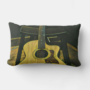 Gift for guitarist friend lumbar cushion