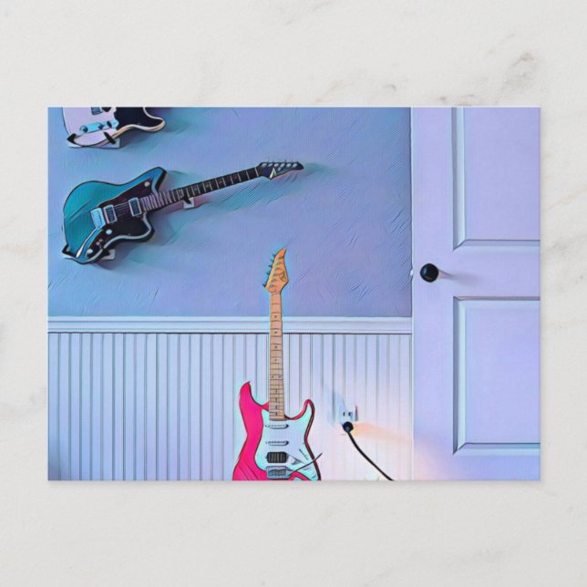 Gift for guitarist husband postcard (Front)