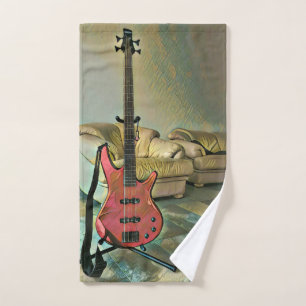 Gift for guitarists hand towel