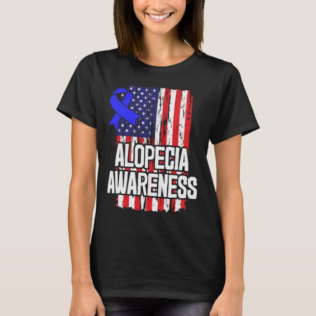 Gift for Hair Loss Patients Spot Baldness Awarenes T-Shirt (Front)