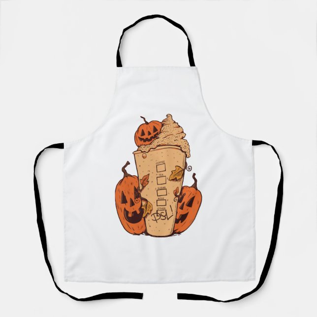 Gift For Halloween Halloween Pumpkin Apron (Front)