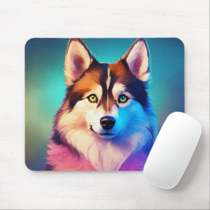 Gift For Haroon Modern Dog Photo Grid Mouse Pad