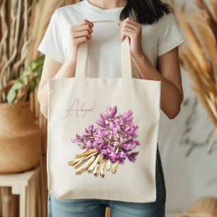 Gift for Her Astragalus Flowers Herbal Custom Tote Bag