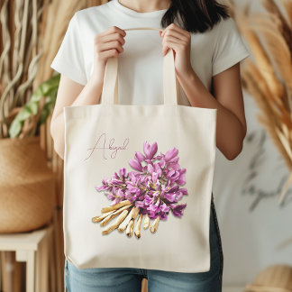 Gift for Her Astragalus Flowers Herbal Custom Tote Bag