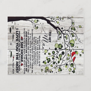 Gift For Husband   To My Husband Lovely Letter Announcement Postcard