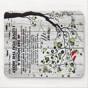 Gift For Husband To My Husband Lovely Letter Mouse Pad